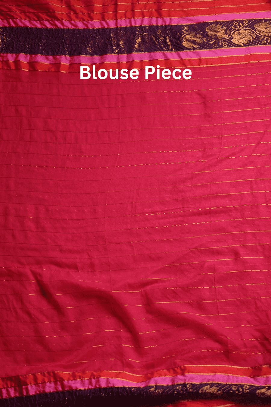 Ethnic Muse - Red Mulmul Cotton Saree with Tassels MeMaana