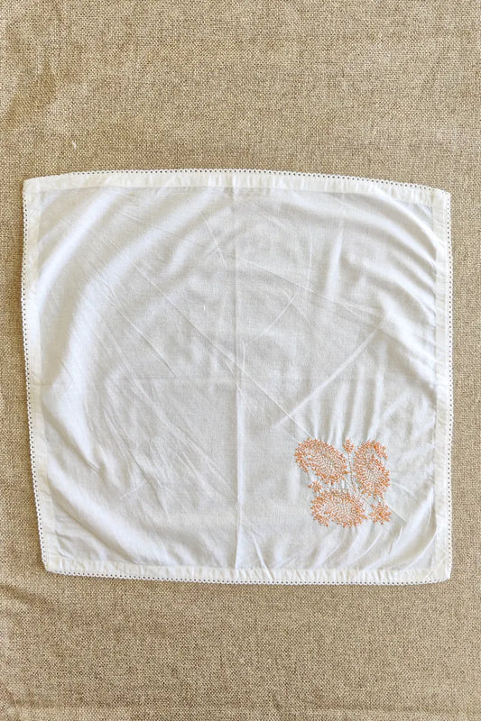 Fabnuma Handcrafted White Chikankari Cotton Face Napkins - Fabnuma