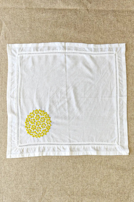 Fabnuma Handcrafted White Chikankari Cotton Face Napkins - Fabnuma