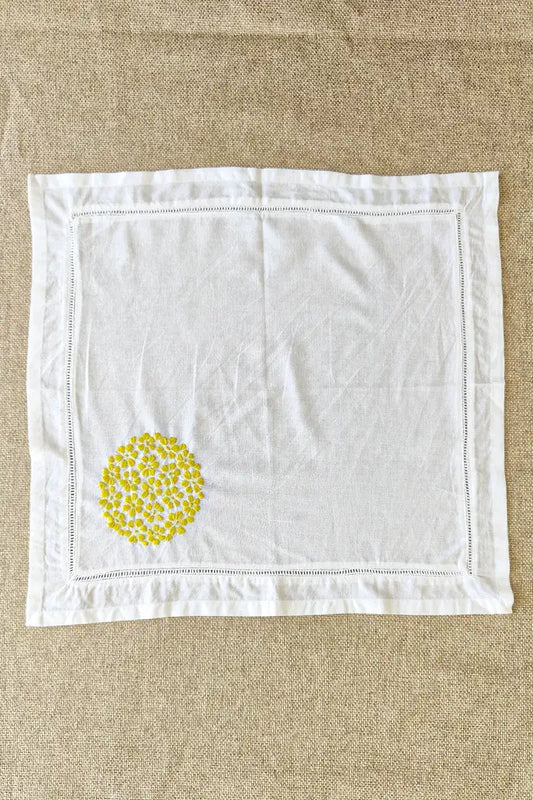 Fabnuma Handcrafted White Chikankari Cotton Face Napkins - Fabnuma