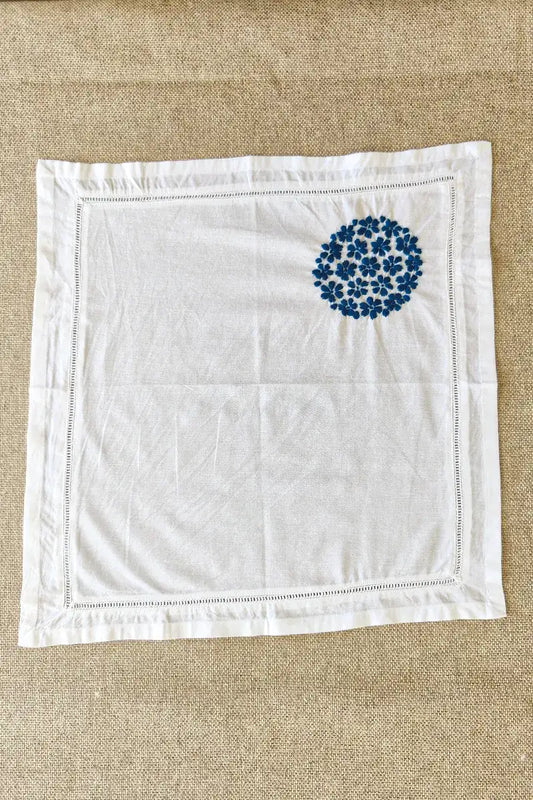 Fabnuma Handcrafted White Chikankari Cotton Face Napkins - Fabnuma