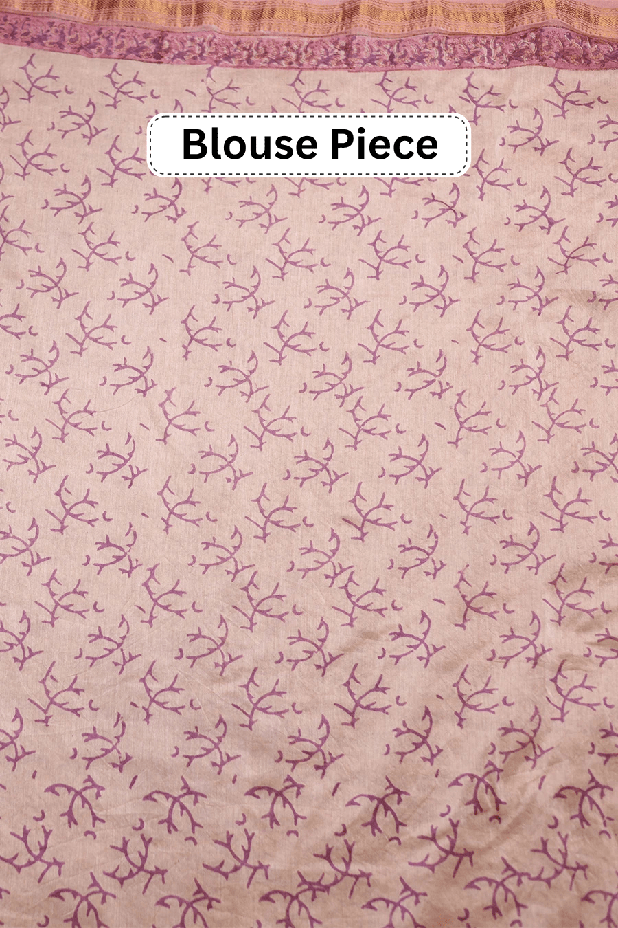 Whimsy Style – Pink Maheshwari Silk Hand Block Printed Saree MeMaana