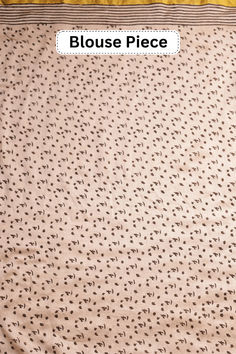 Midnight Grace – Black Checks Hand Block Printed Chanderi Silk Saree MeMaana