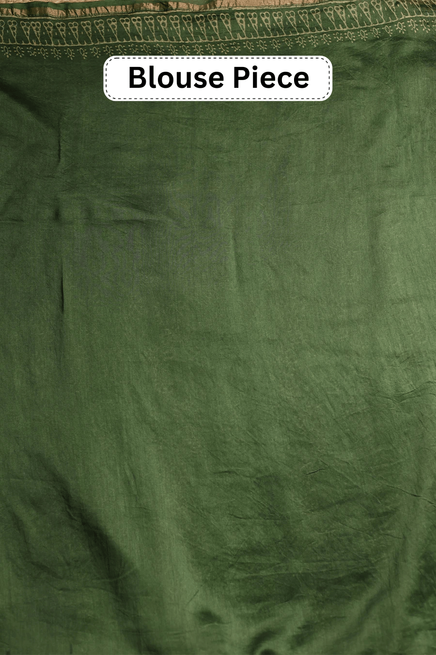 Champakali – Green Hand Block Printed Chanderi Silk Saree MeMaana