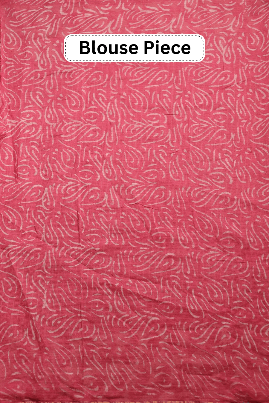 Leher Grace – Pink Hand Block Printed Pure Kota Cotton Saree MeMaana