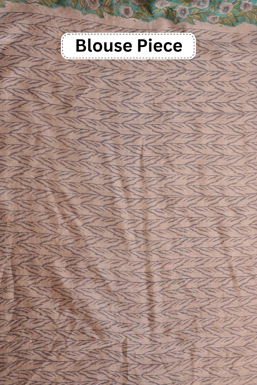 The Inaaya Line - Green Hand Block Printed Maheshwari Silk Saree MeMaana