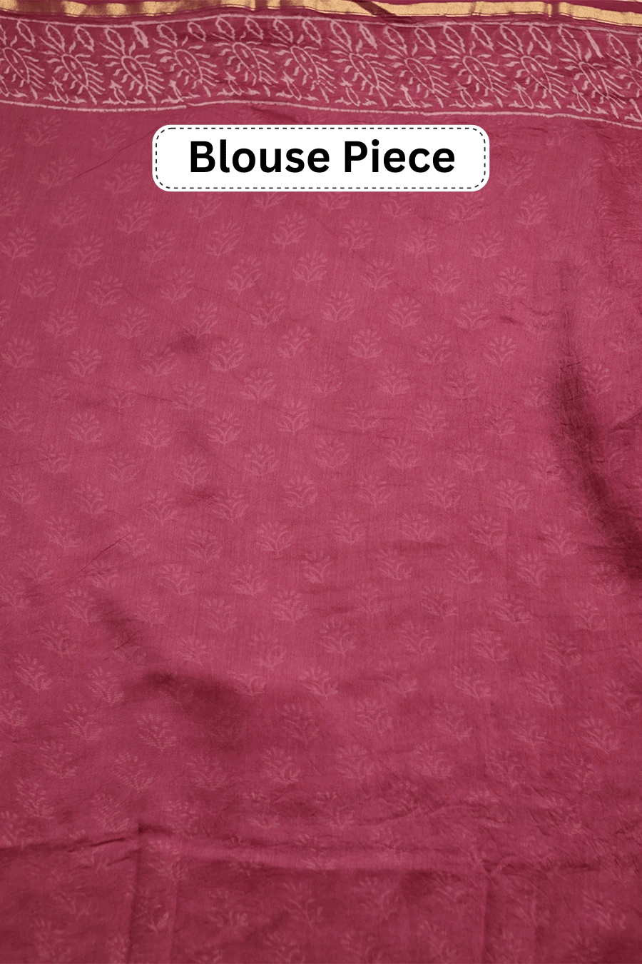 Style Affair – Pink Hand Block Printed Chanderi Silk Saree MeMaana