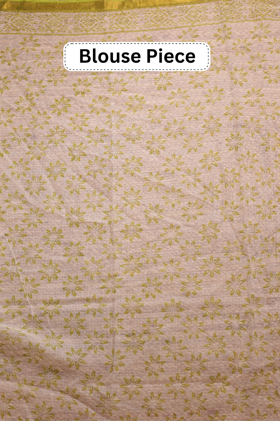 Surkh Lehar - Light Grey Hand Block Printed Pure Kota Cotton Saree MeMaana