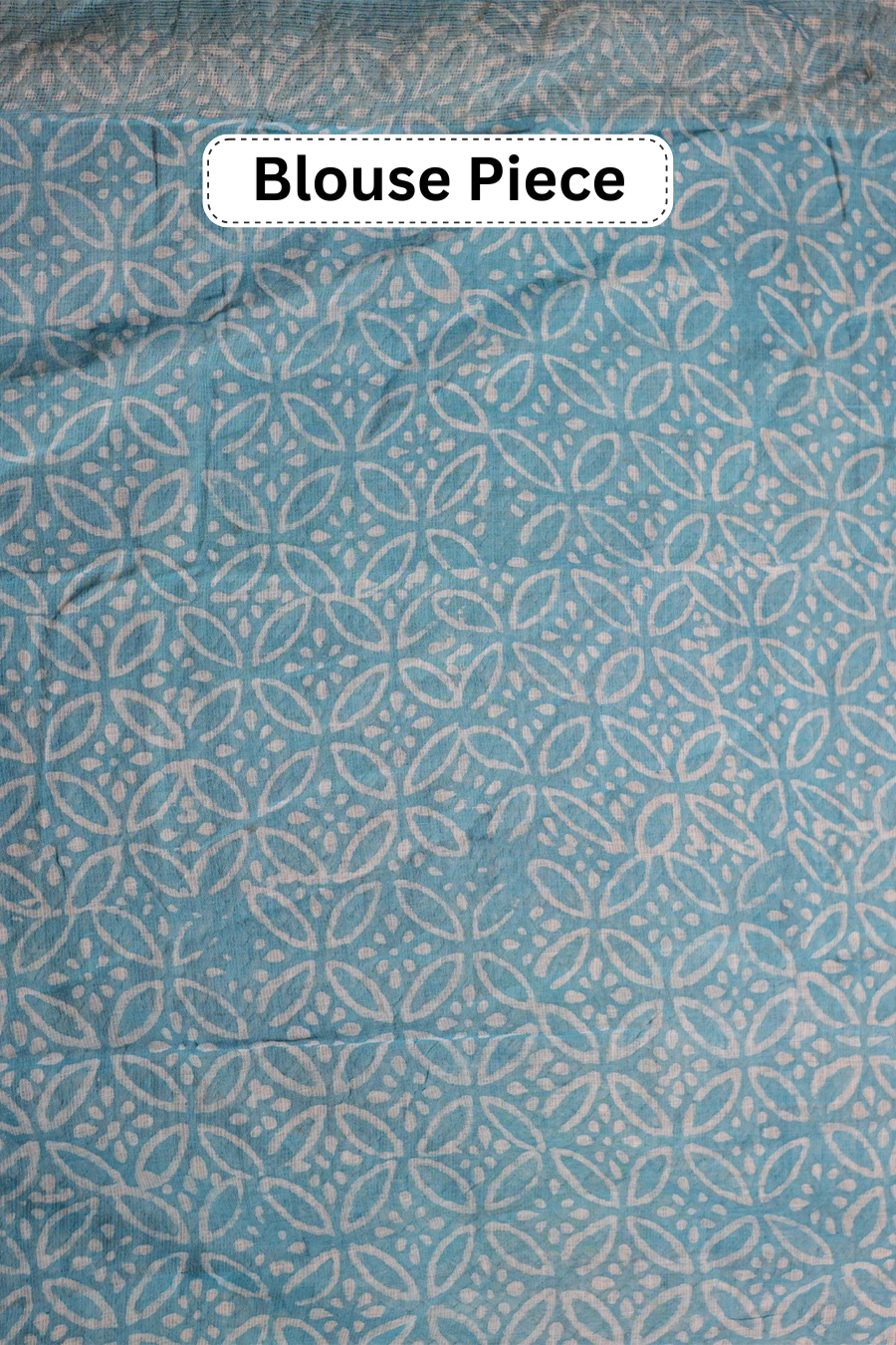 Chandani - Blue Hand Block Printed Pure Kota Cotton Saree MeMaana