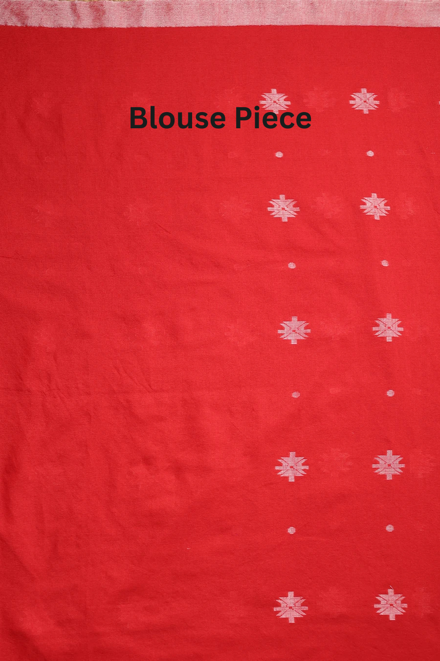 Tant Tara - Red Handloom Khadi Cotton Saree MeMaana