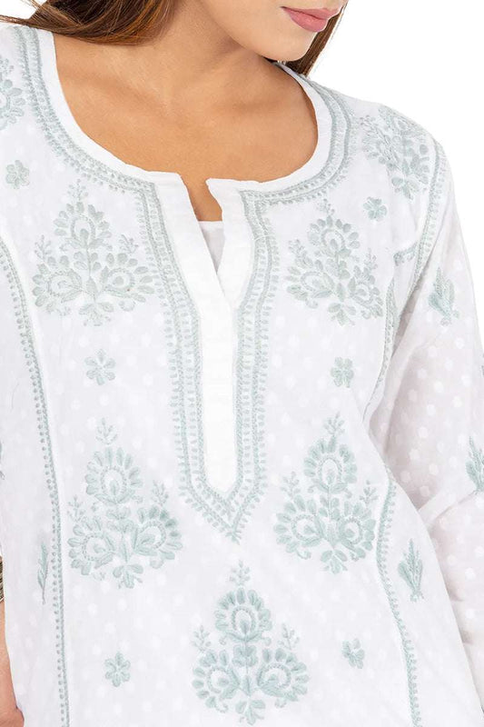 Fabnuma Handcrafted Chikankari Cotton Kurti - Fabnuma