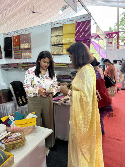Exploring Traditional Sarees & Handicrafts at Aakansha Haat Lucknow 2024 MeMaana