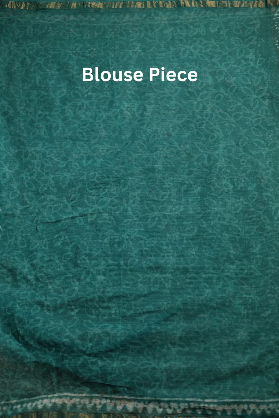 Chaand Baaliyan - Green Hand Block Printed Pure Kota Cotton Saree MeMaana