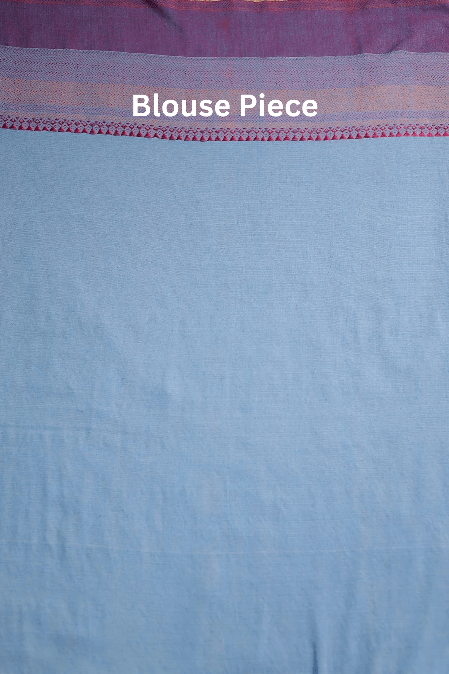 Saanjh Grace – Blue Handwoven Bengal Cotton Saree MeMaana