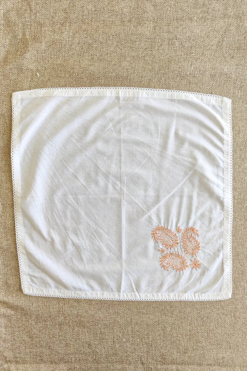 Fabnuma Handcrafted White Chikankari Cotton Face Napkins - Fabnuma