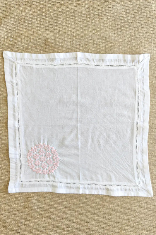 Fabnuma Handcrafted White Chikankari Cotton Face Napkins - Fabnuma