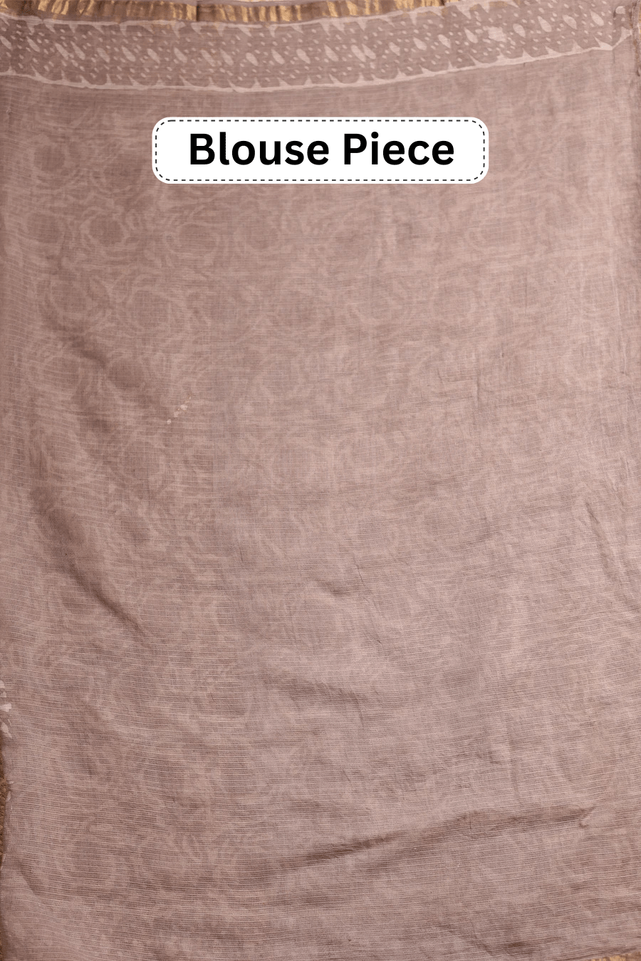 Pattern Couture – Grey Hand Block Printed Pure Kota Cotton Saree MeMaana