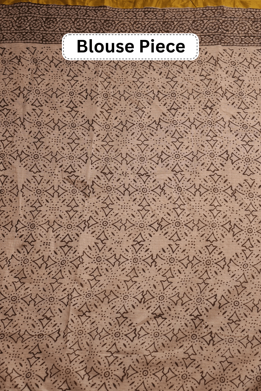 Summer Whisper - Yellow Hand Block Printed Pure Kota Cotton Saree MeMaana