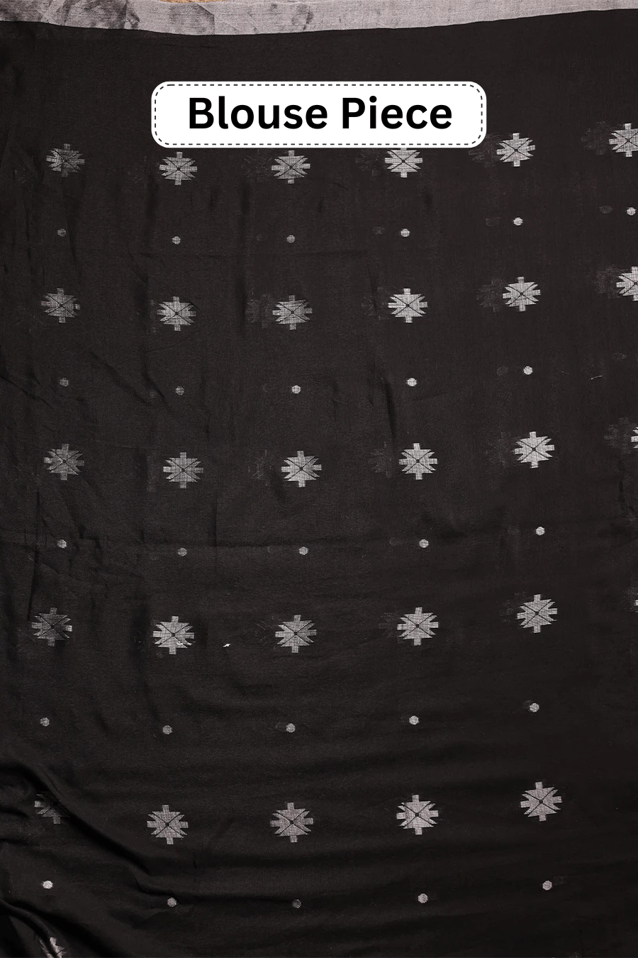 Dark Allure – Black Bengal Handloom Khadi Cotton Saree MeMaana