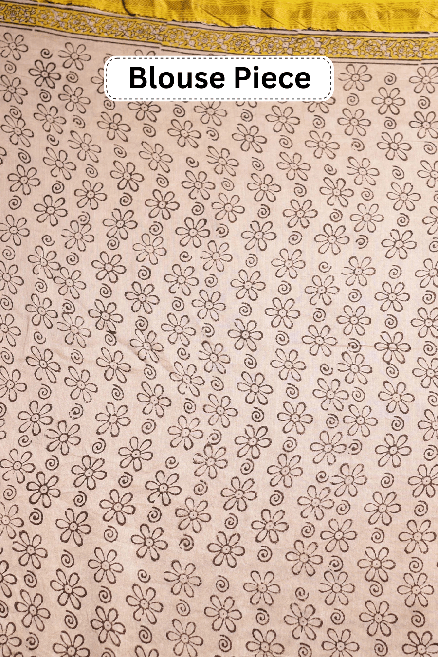 Calm Midnight – Yellow & Black Maheshwari Silk Saree with Zig Zag Pattern MeMaana