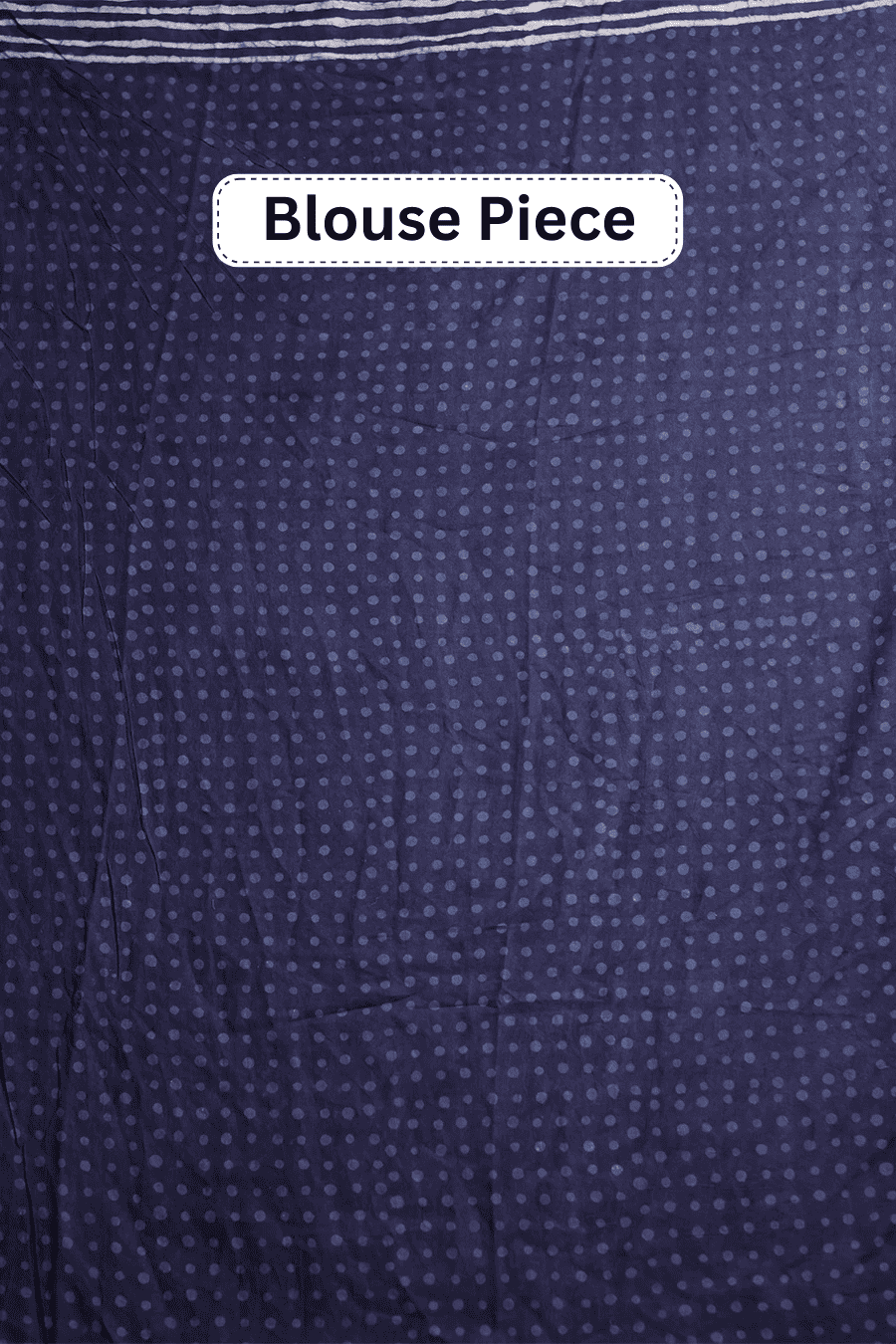 Whispered Cotton - Indigo Blue Hand Block Printed Mulmul Cotton Saree MeMaana