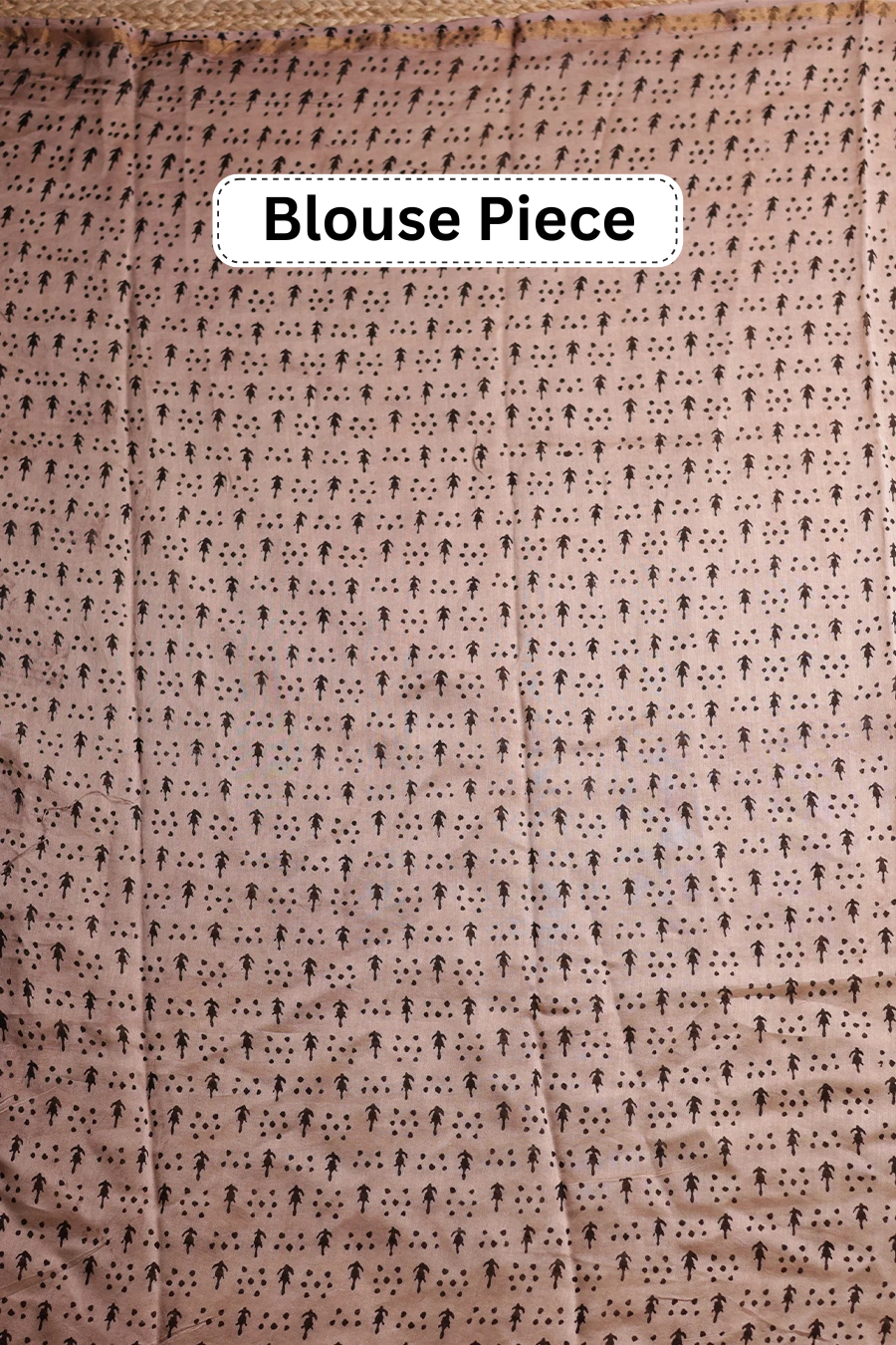 Madhubala - Rust Hand Block Printed Chanderi Silk Saree MeMaana