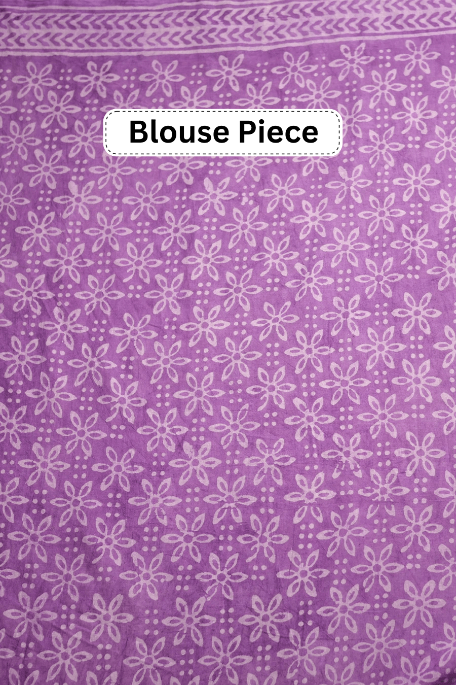 Rajsi Shobha – Purple Hand Block Printed Mulmul Cotton Saree MeMaana