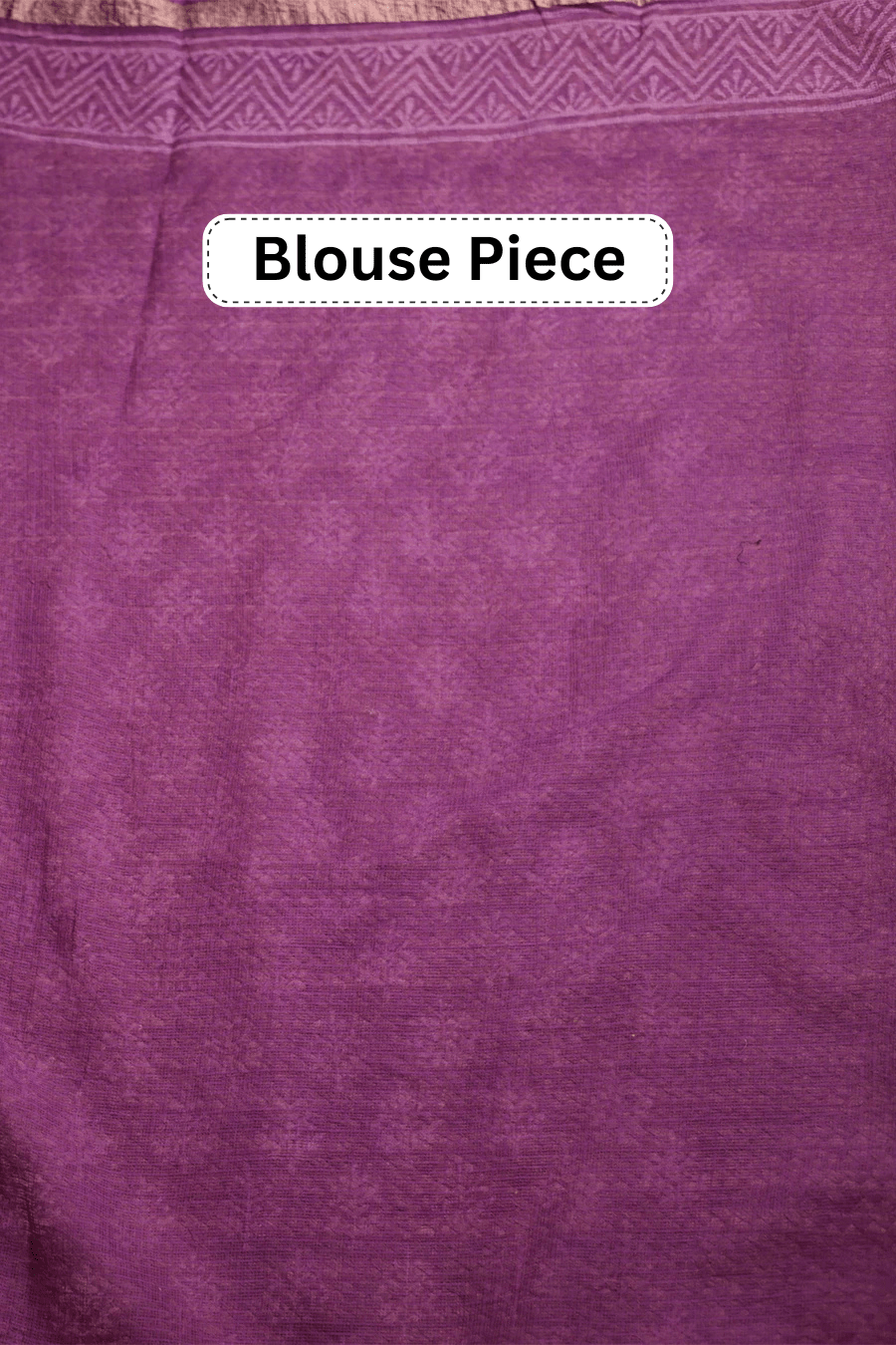 Woven Air – Purple Hand Block Printed Pure Kota Cotton Saree MeMaana