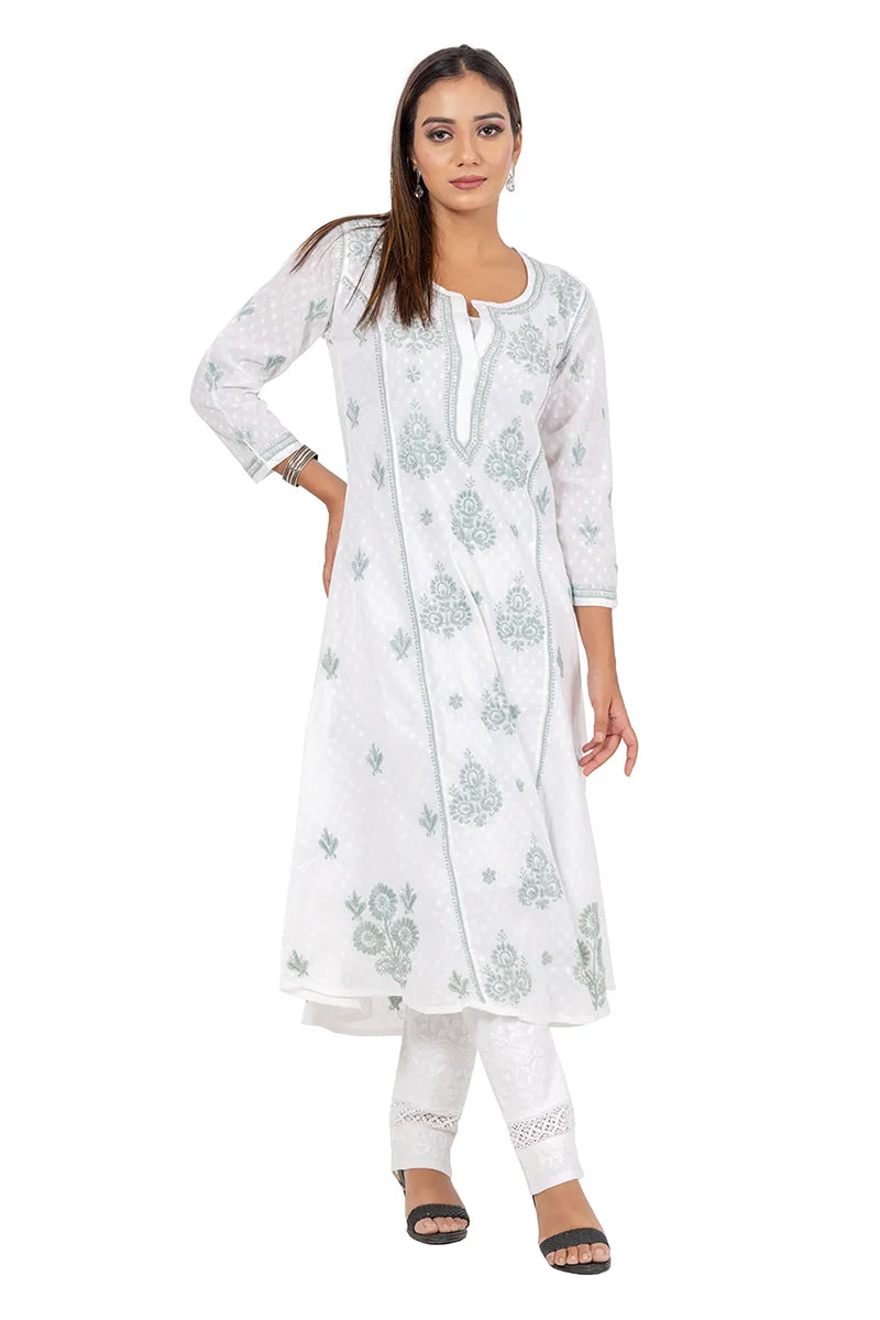 Fabnuma Handcrafted  Chikankari Cotton Kurti - Fabnuma